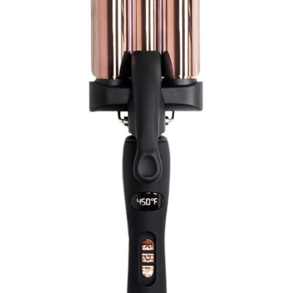 FOXYBAE 3 WAVE ROSE GOLD CURLING  WAND - Picture 2 of 2